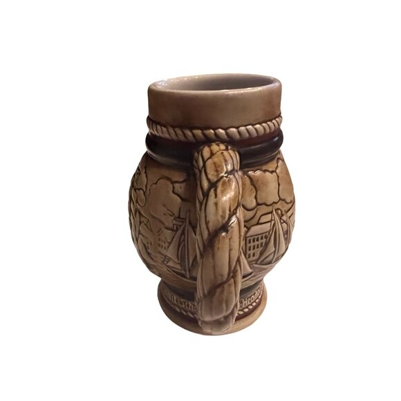 Vintage Avon Stein 1982 Handcrafted Brazil Nautical Ship Ceramic 4.5" Serial # - Picture 5 of 6